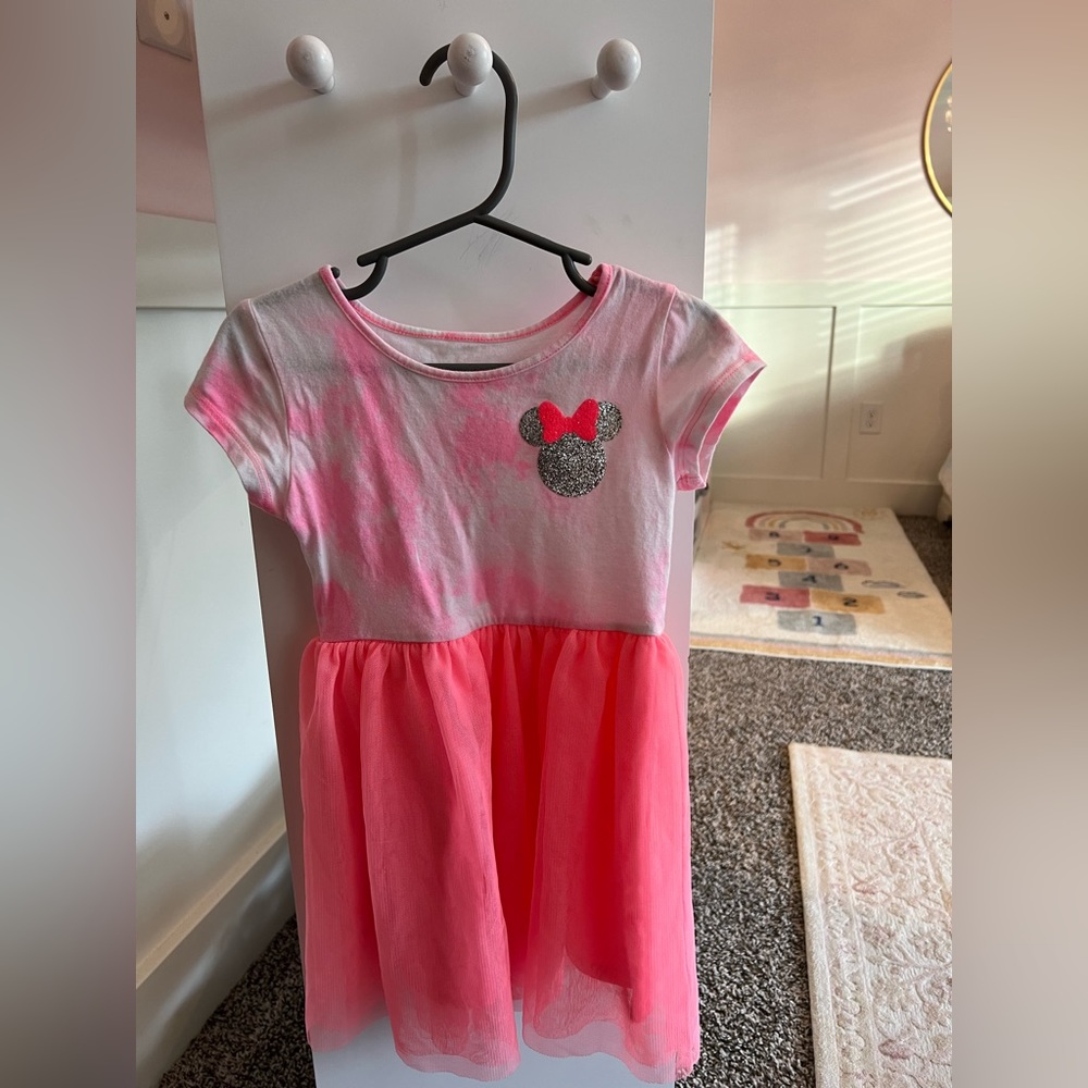 Disney Jumping Beans Hot Pink Minnie Mouse Tulle Dress Size 3T